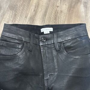 Good American High Waisted Coated Black Denim Jeans